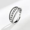Luxury Infinite Love Adjustable Fidget Rings For Women Rotating Beads Crystal Anxiety Relief Spinning Ring Jewelry Anillos Mujer