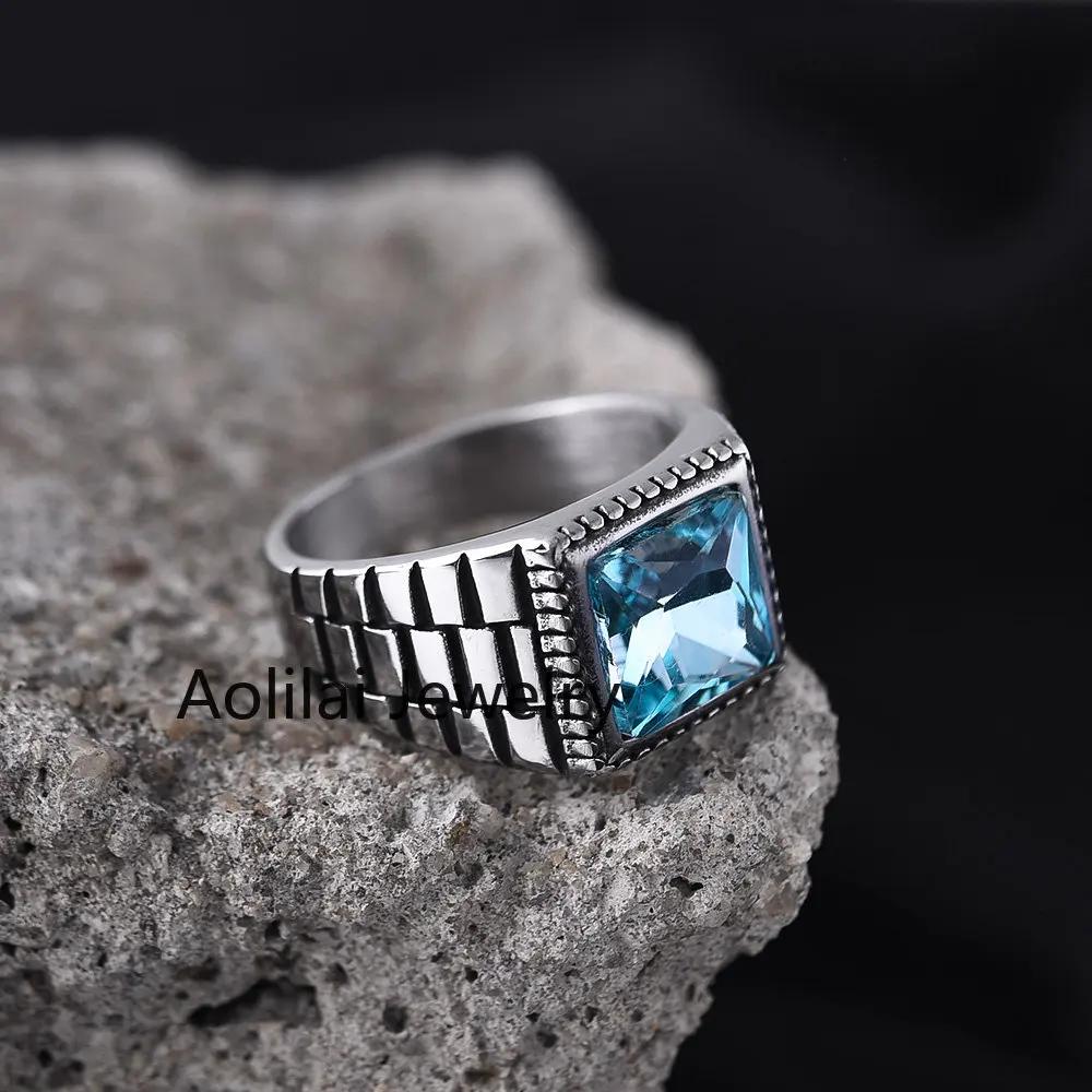 R3339 Men's High Quality 316LStainless Steel Onyx Watchband Rings Classic Fashion Trend Jewelry Product