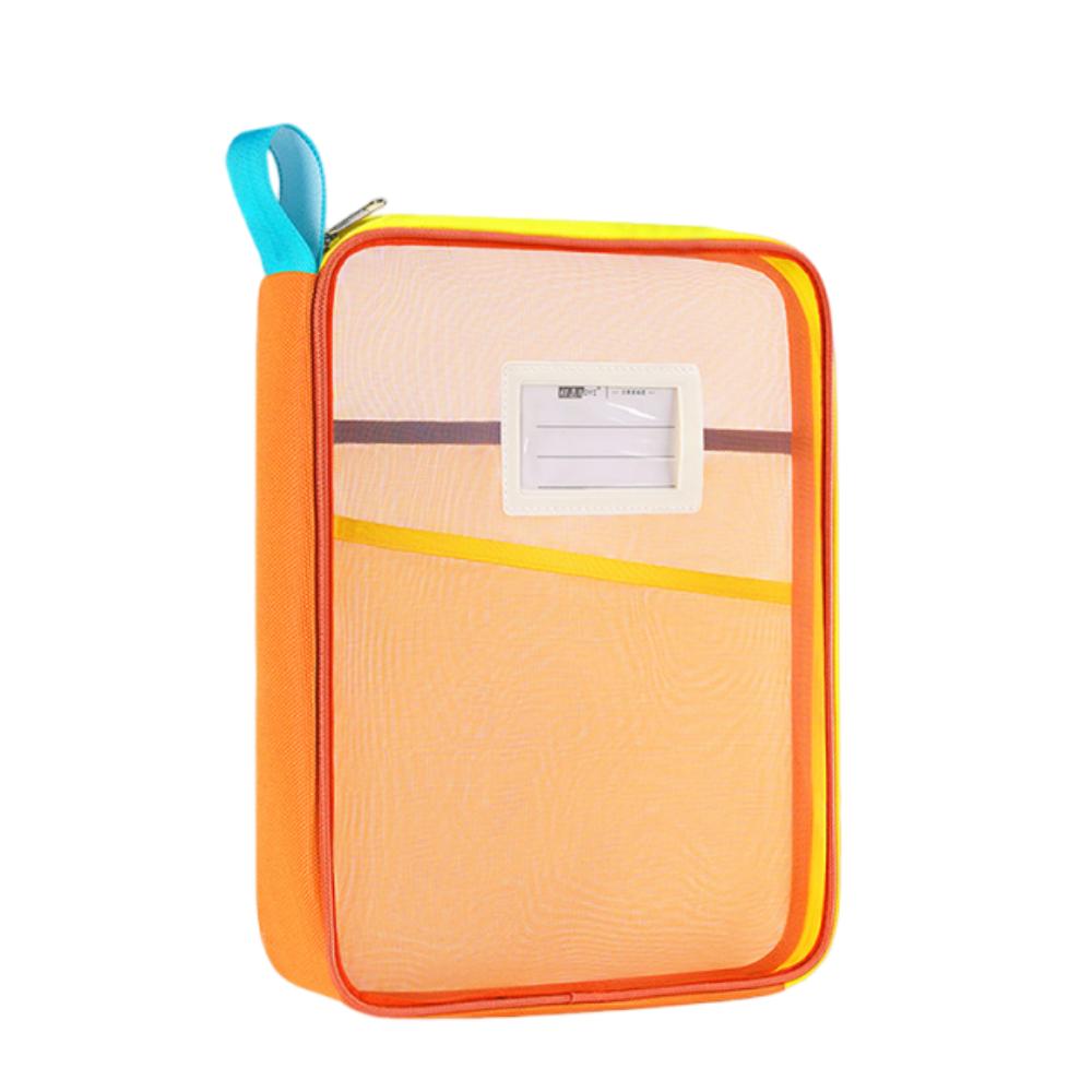 

3 Layer Test Paper Storage Bag A4 File Folder Bag Stationery Organizer School Office Supplies помаранчевий