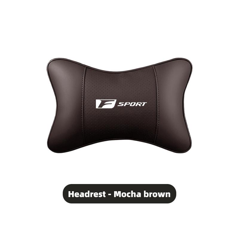 Car Leather Headrest Seat Waist Cushion Lumbar Pillow For Lexus F-SPORT ES RX NX LS UX LM LX GX LC RZ IS CT GS RC HS SC TX LBX