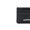 Chrome Hearts Scroll Silver Leather Card Holder Unisex Accessories Black CH-2270119