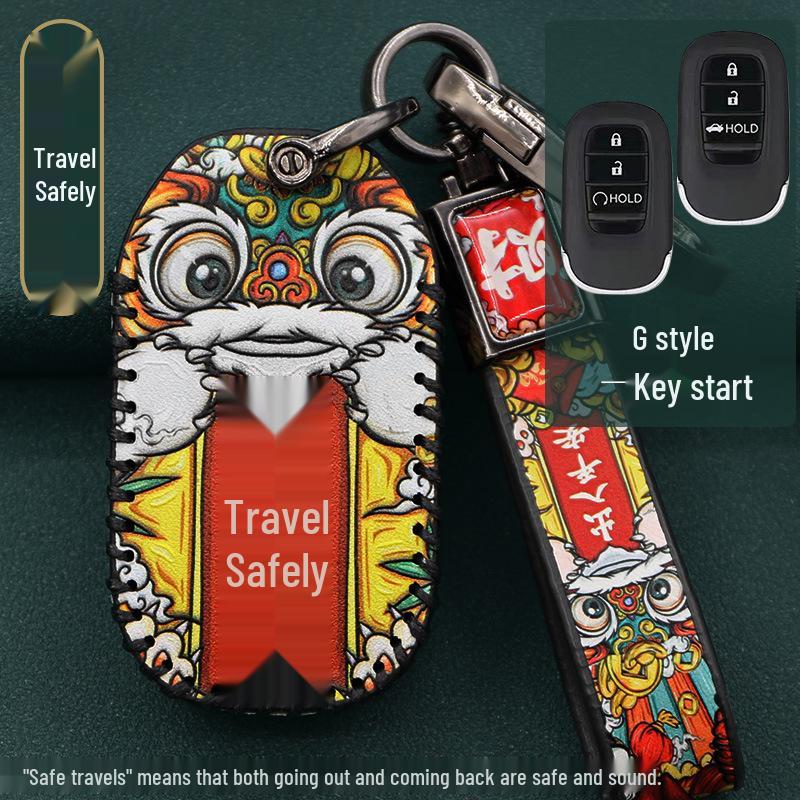 CRV Key Case for 11th Gen Accord, Civic, XRV, Haoying, & Xingge Remote Control Shell Buckle Set