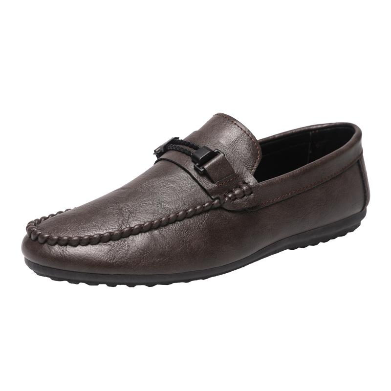 Men's breathable loafers, large-sized banquet designer leather shoes, lightweight business casual shoes