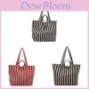 Canvas Tote Bag For Women Large Capacity With Striped Design For Daily Use