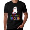 Cartoon Unikitty Cute Colorful Unicorn Cat Tshirt Work Utility Short Sleeve Shirt