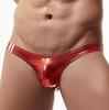 Men's Mid-Low Rise Faux Leather Briefs for Nightclub Performance