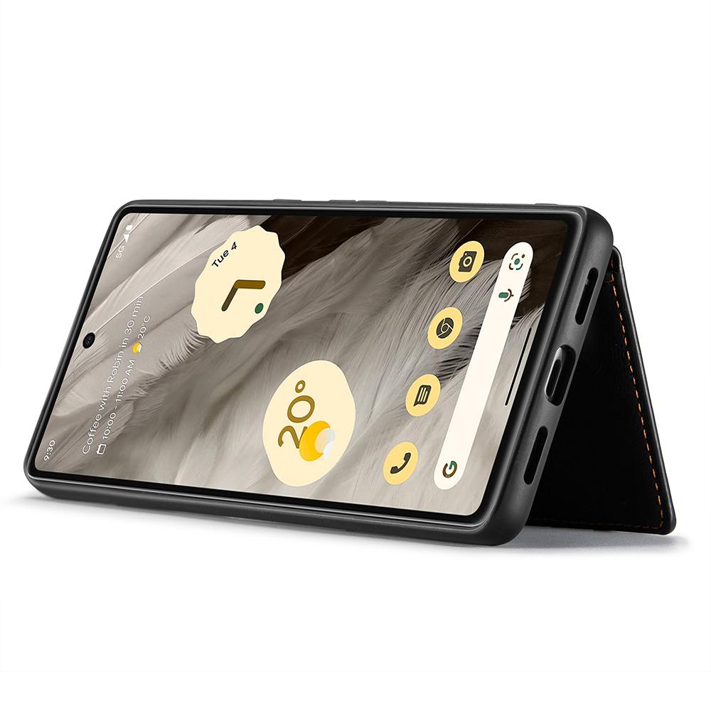 For Google Pixel 8 Case Vintage Leather Back Phone Cover 2-in-1 Detachable