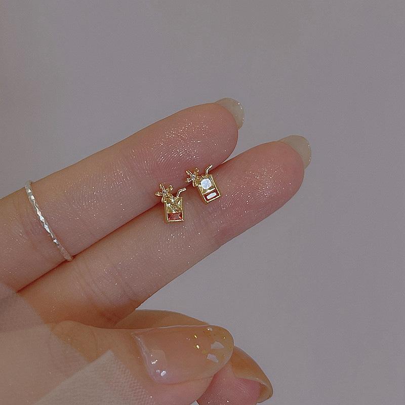 Милые милые гипоаллергенные серьги-гвоздики для пирсинга ушей в виде апельсина и вишни для женщин, маленькие серьги-гвоздики в виде фруктов для ювелирных изделий, уникальные подарки 2pcs