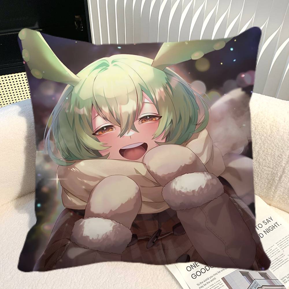 Anime Zundamon Pillow Case Square Pillow Bedroom Sofa Leisure Comfort Cushion Car Home Decoration