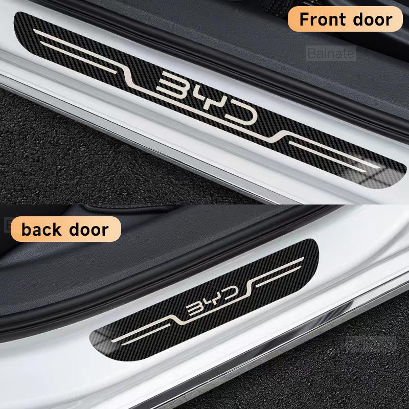 BGY1 Car Stainless Steel Door Sill Scuff Plate For BYD Atto 3 Dolphin Seal Tang F3 Dmi Song Yuan EV 2023 2024 Atto 4 Car Accessories