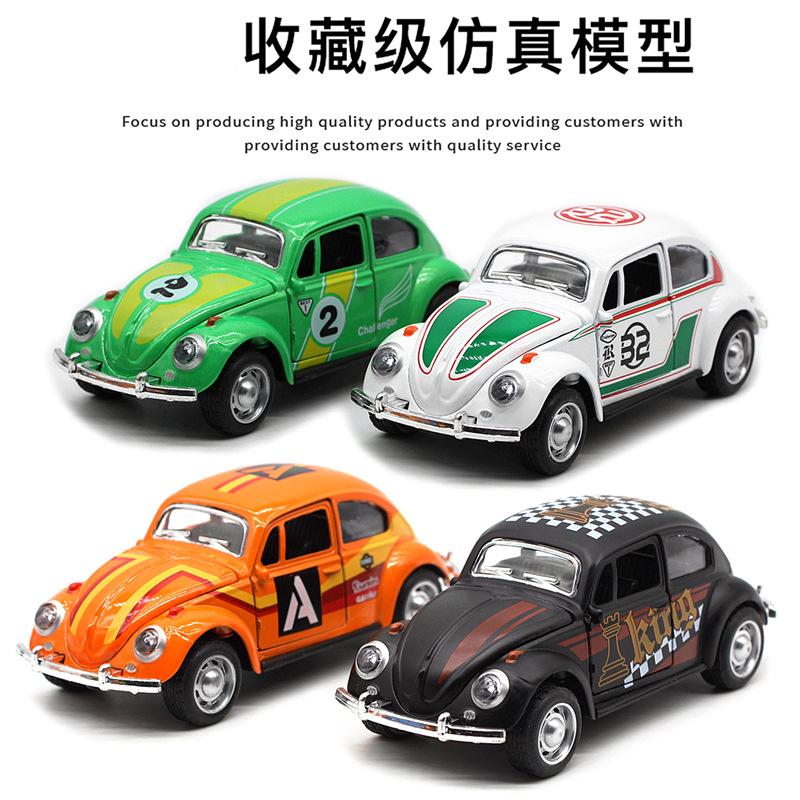 AABLA1 1:32 Volkswagen Beetle Car Model Alloy Car Classic Toys Diecasts Model Vehicles Collection Children Toy Gifts