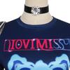 Women Cosplay Stage Cosplay Clothes Set T-Shirt Gloves Skirt Pendant Outfit Uniform Halloween Carnival Party Costume