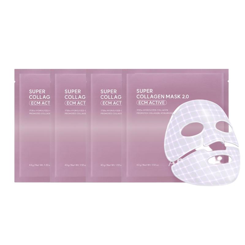 [Arocell] Super Collagen Mask 2.0 ECM Active (43g x 4ea) - NEW RENEWAL Professional Overnight Bio-Recharge Therapy