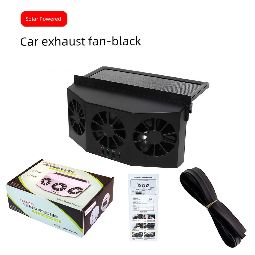 Solar-Powered Car Exhaust Fan Interface Car Fan Car Interior Cooler Air Circulation Fan Mini Fan Car