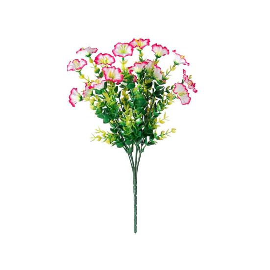 Artificial Morning Glory Flowers for Outdoor UV Resistant Faux Plastic Plants for Home Planter Porch Yard Window Decor