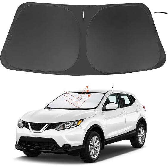 TINGLU Sun Shade For Tesla Model X Tesla X 2016-2024 2025 Accessories Windshield Sun Shade Window Shade UV Rays Protection Sun Visor Cover With
