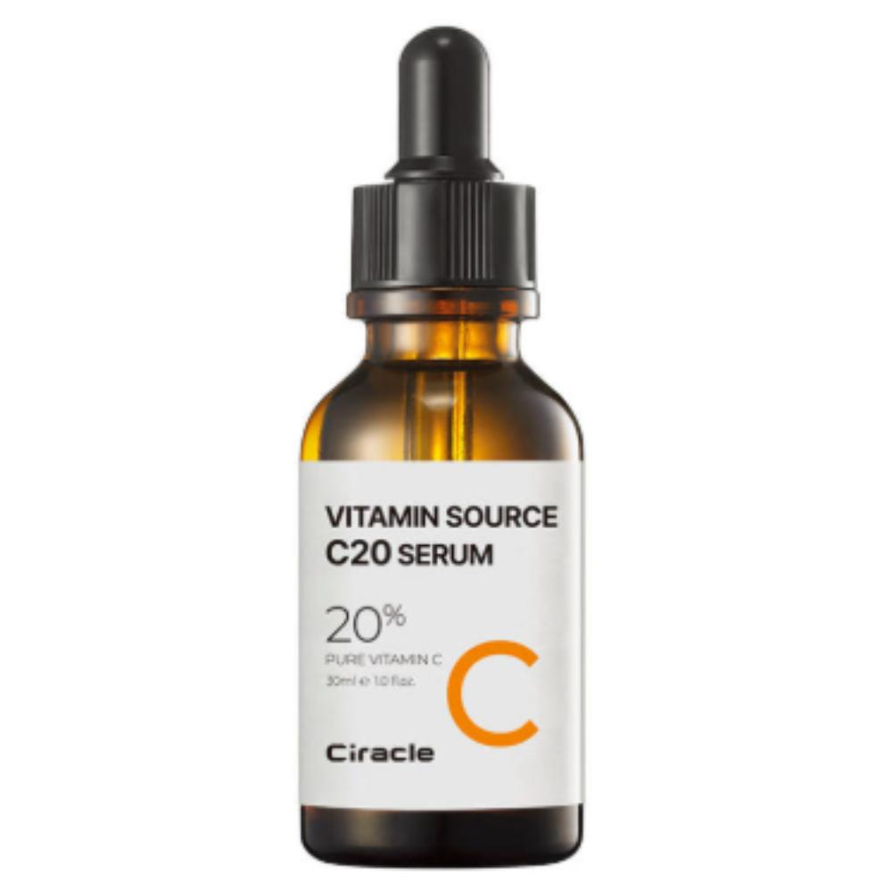 Ciracle Pure Vitamin C 20% Blemish & Brightening Ampoule 30ml - High-Potency Vitamin C Elasticity & Spot Serum