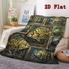 Underwater Fish Collection 2D Flat Pattern Flannel Blanket, High quality All Seasons, Home Decor, Warmth and Comfort, Perfect for Christmas Gifts.