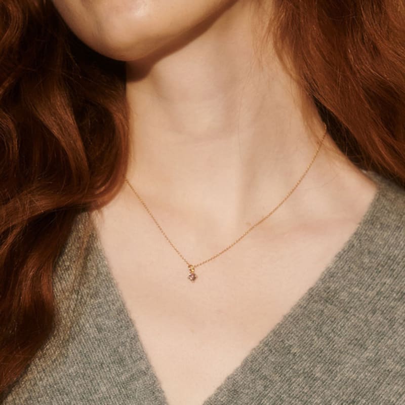 BSWAN Rose Silver Gold Necklace