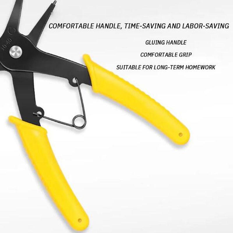 Circlip Pliers 2 in 1 Internal and External Dual Purpose Pliers External Spring Pliers Large Retaining Ring Removal Tool