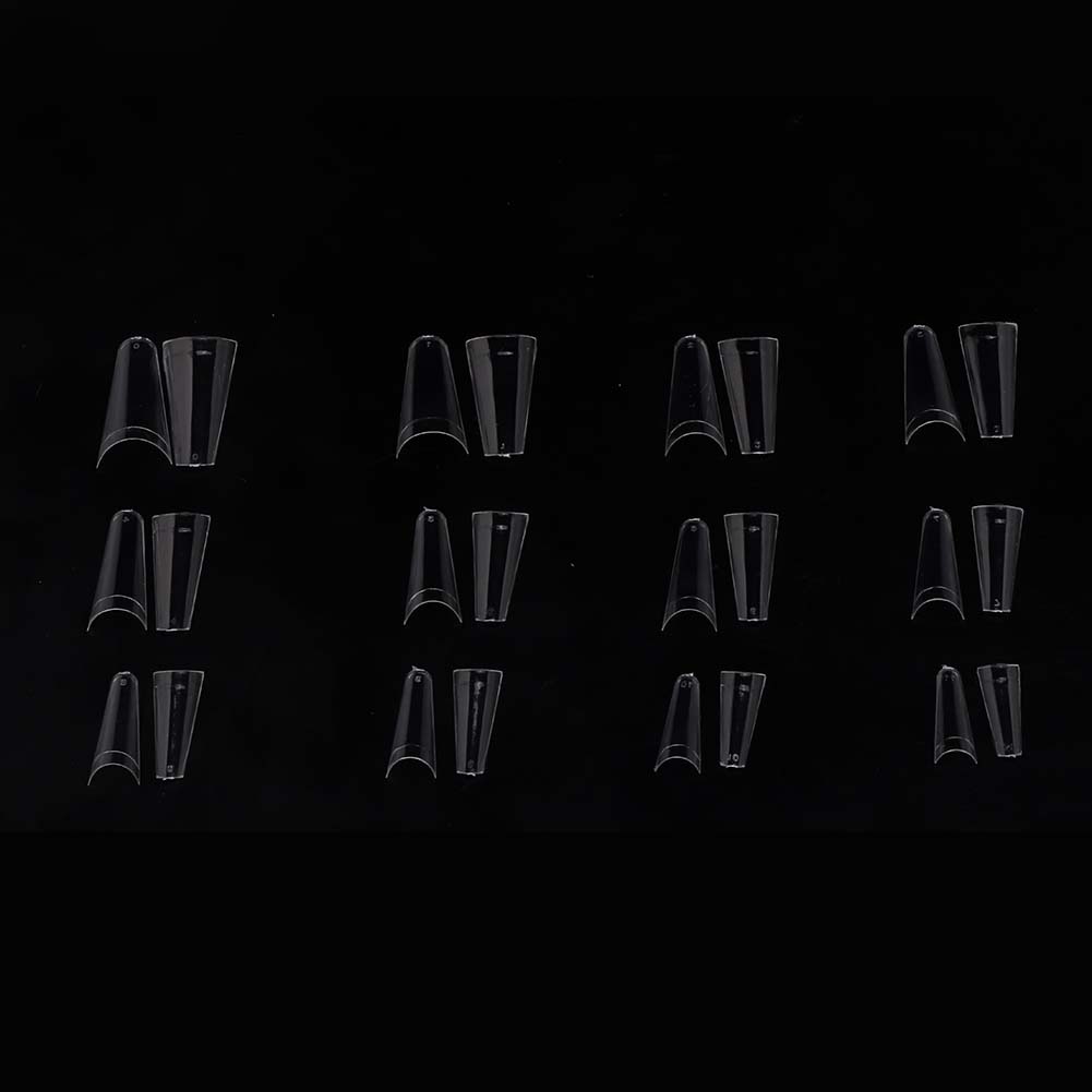 504pcs Professional Nail Art Tip Practice False Fake Nail Patch DIY Manicure ToolTransparent