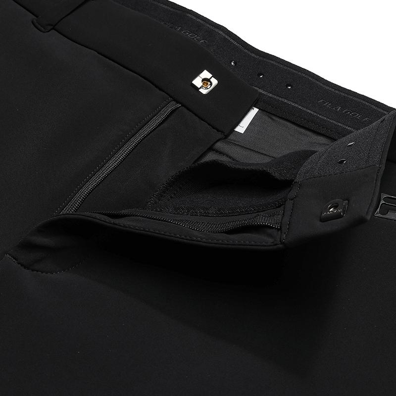 FILA Golf Series Comfortable Fleece Lined Warm Casual Knit Sports Pants Men Bottoms Deep-Black A11M545602FBK