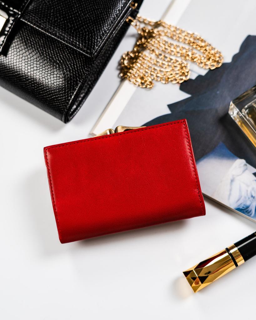 Women's leather wallet F17501 RED