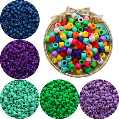 1900Pcs Colorful Acrylic Beads In Bucket, for DIY Bracelet Fashion Jewelry Making