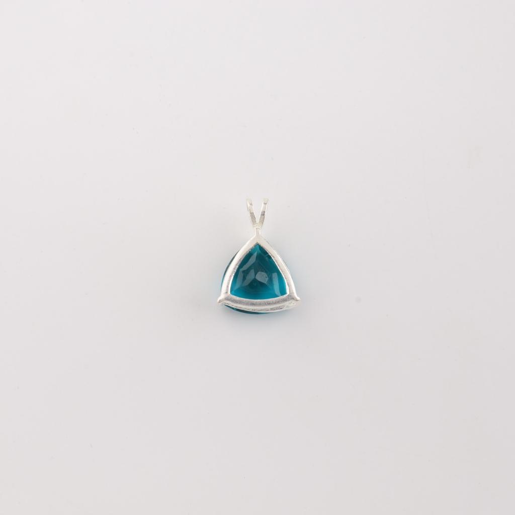 Apatite Gemstone 925 Sterling Silver Jewelry Chain Pendant 0.58" Gift For Friend CZP-15-8