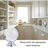 6/18 Pcs Crystal Cabinet Knobs Round Glass Bubble Drawer Pulls Smooth Knobs for Home Cabinets Dressers with Screws 25mm Clear
