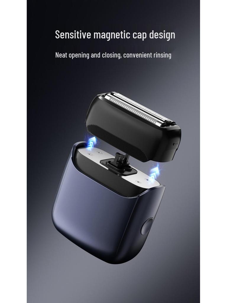 Popular Compact Waterproof Men's Electric Shaver - Portable, Car-Mounted, Fully Washable
