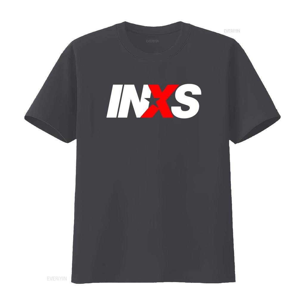 INXS Band Logo T SHIRT for Men and Women Available in Sizes S M L XL XXL Classic Black White Colours vintage Washed Unisex