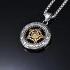 Meier Starburst roman gold two-tone metal pendant classic exquisite necklace