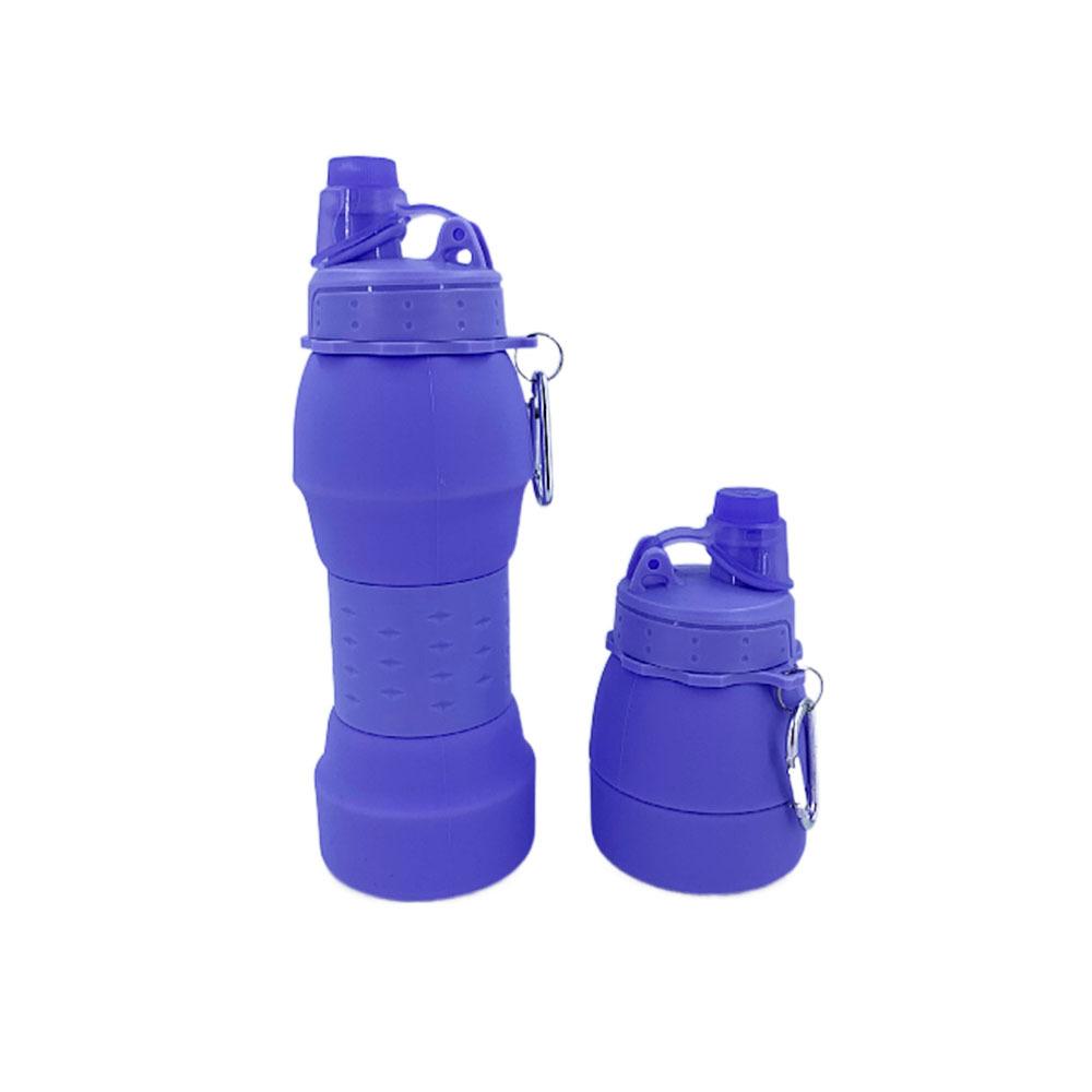 Hersteller Platin-Silikon Teleskopkochkessel 600ml Outdoor-Sport Wasserbecher Tragbarer faltbarer Geschenkbecher