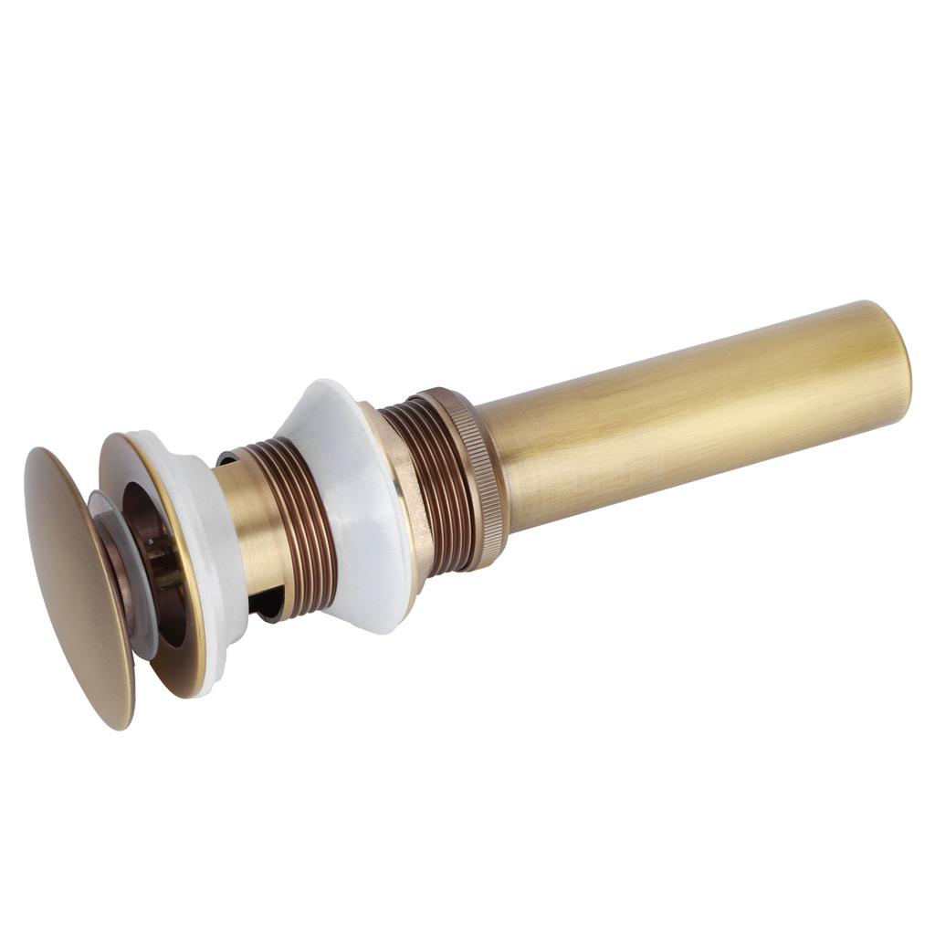 Brass Popup Drain Stopper Bathroom Basin Sink Draining Without Overflow AccessoryAntique Big