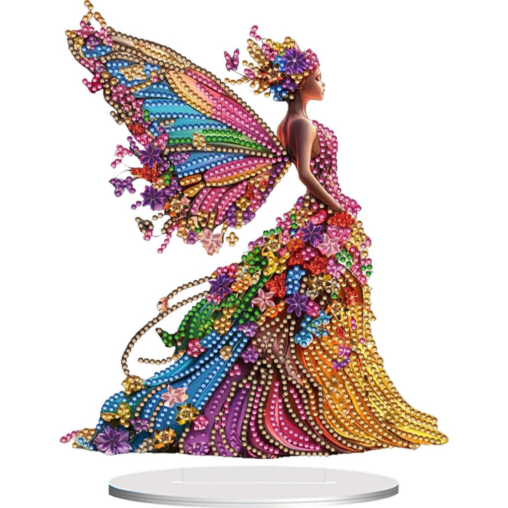 2D Flat DIY Diamond Painting Desktop Ornaments Kit Double-Sided Diamond Painting Desktop Decorations Bedroom Table Decoration