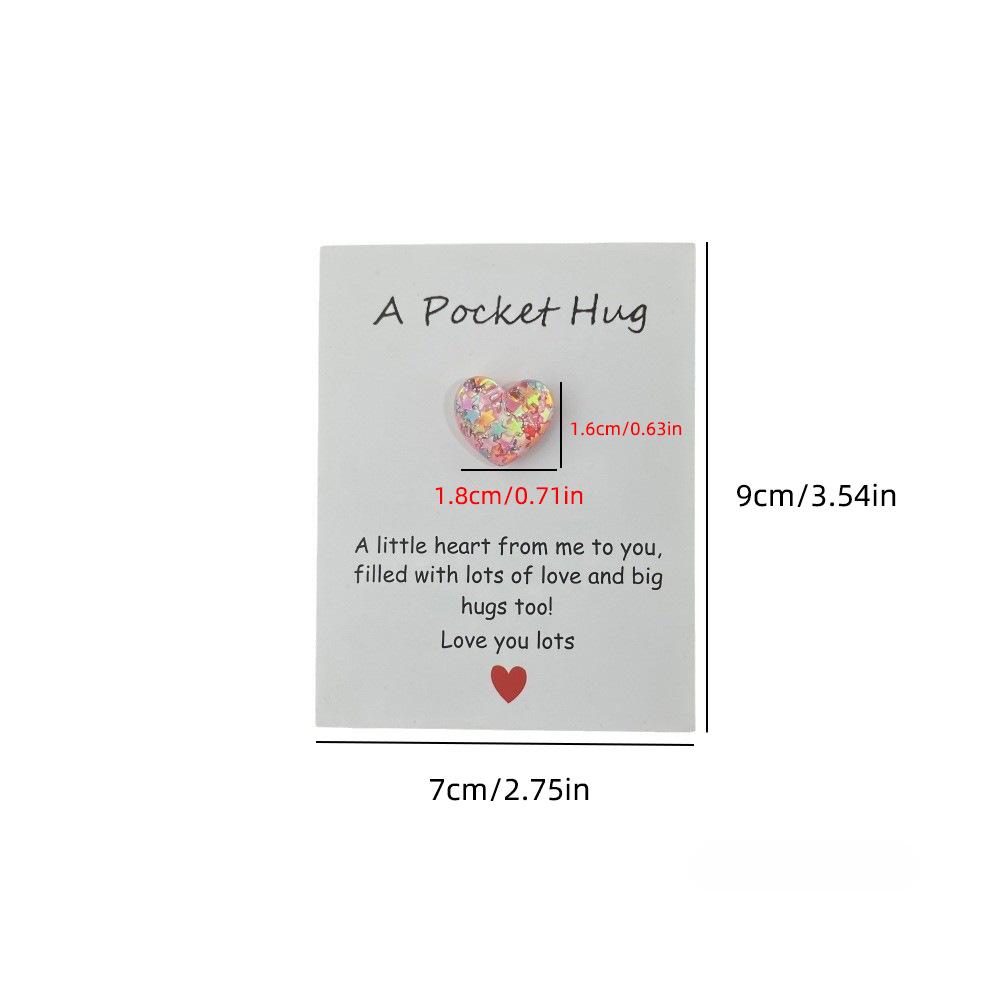 Glitter Pentagram heart-shaped resin gift bottle Refrigerator sticker Decorated DIY pocket Hug holiday card