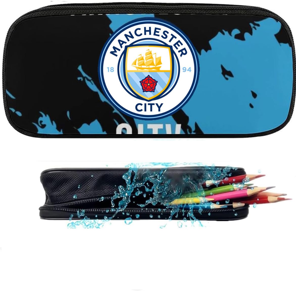 

ФК Манчестер Сити Карандаш Карандаш Косметичка Большая Школа Начальная Школа День Рождения Милый Чехол, Чехол, [Неофициальный] Легкий, Многофункциональный,