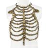 Chain Hollow Skeleton Frame Structure Breastbone Performance Prop Bone Costume Prop  Holiday Dress
