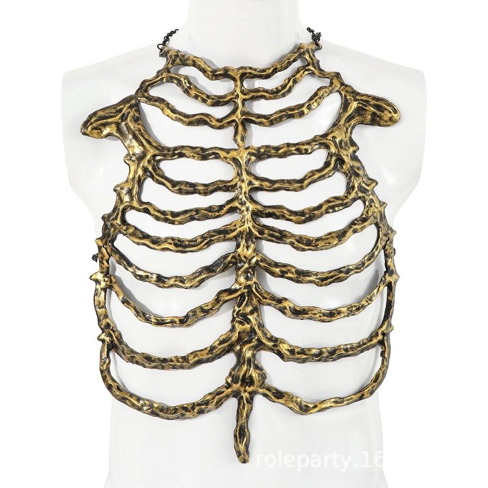 Chain Hollow Skeleton Frame Structure Breastbone Performance Prop Bone Costume Prop  Holiday Dress
