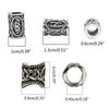 48 Pieces Viking Beard Beads Antique Hair Tube Beads Dreadlocks Viking Jewelry Beads for Hair Braiding Bracelet Pendant
