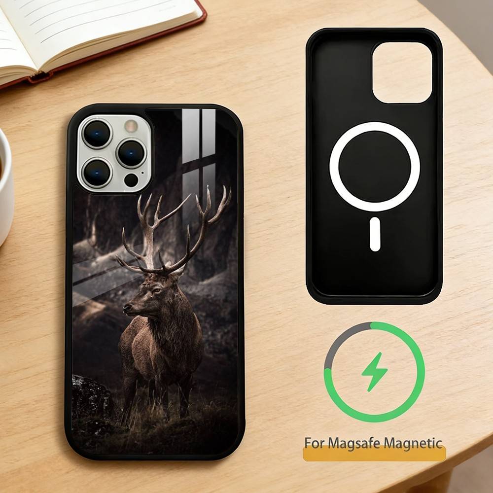 Elk In my Dream Phone Case For iPhone 14,16,15,13,17,12,Plus,Pro,Max Magnetic For Magsafe Frosted Cover