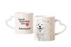Samoyed, Bjelkier, Samoiedskaya Sobaka - Cup with a Dog, Adorable Cup with a Heart-shaped Handle, Universal Gift from the Brand