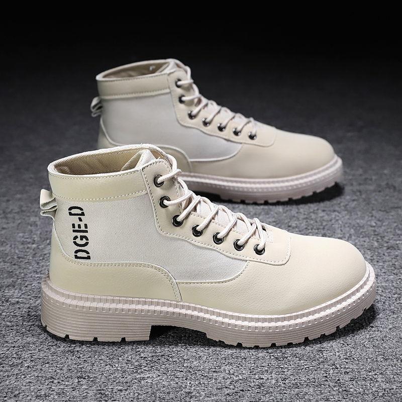 

Ботинки мужские зимние британские универсальные высокие туфли мужские инструментальные модные туфли короткие ботинки мужские туфли среднего берца 39 бежевый