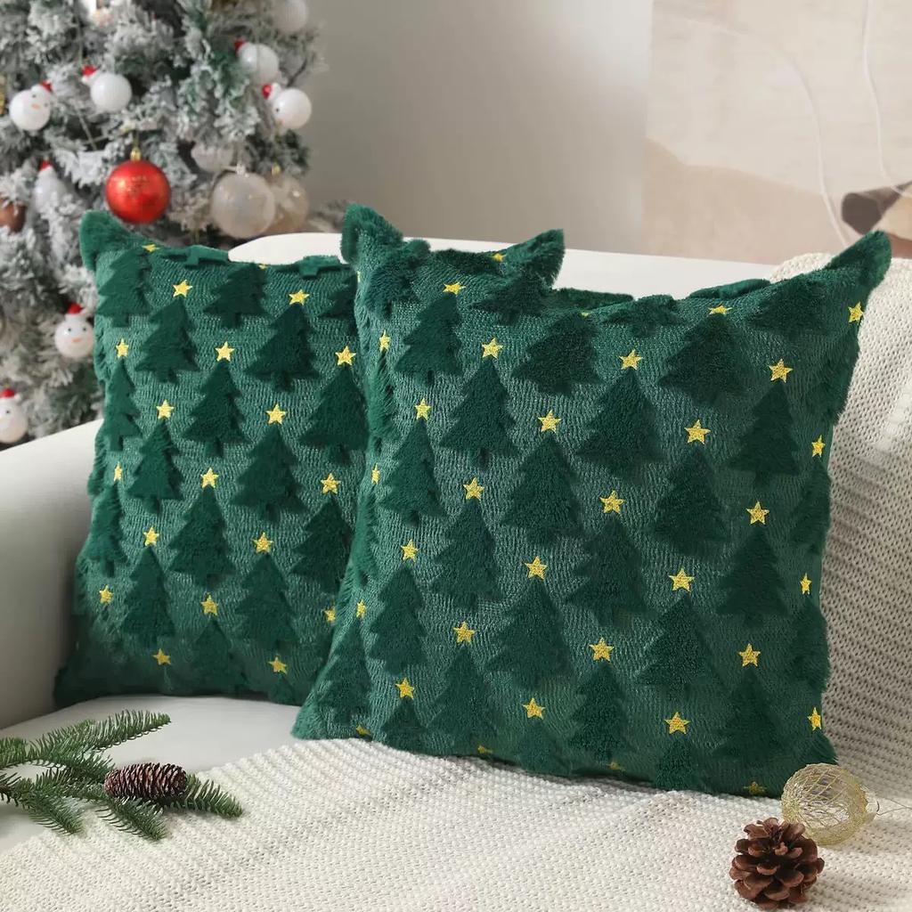 1PC Christmas Decorative Pillow Covers Cushion Cover Couch Cushion Case for Couch Sofa Holiday Festivals Winter Home Decoration