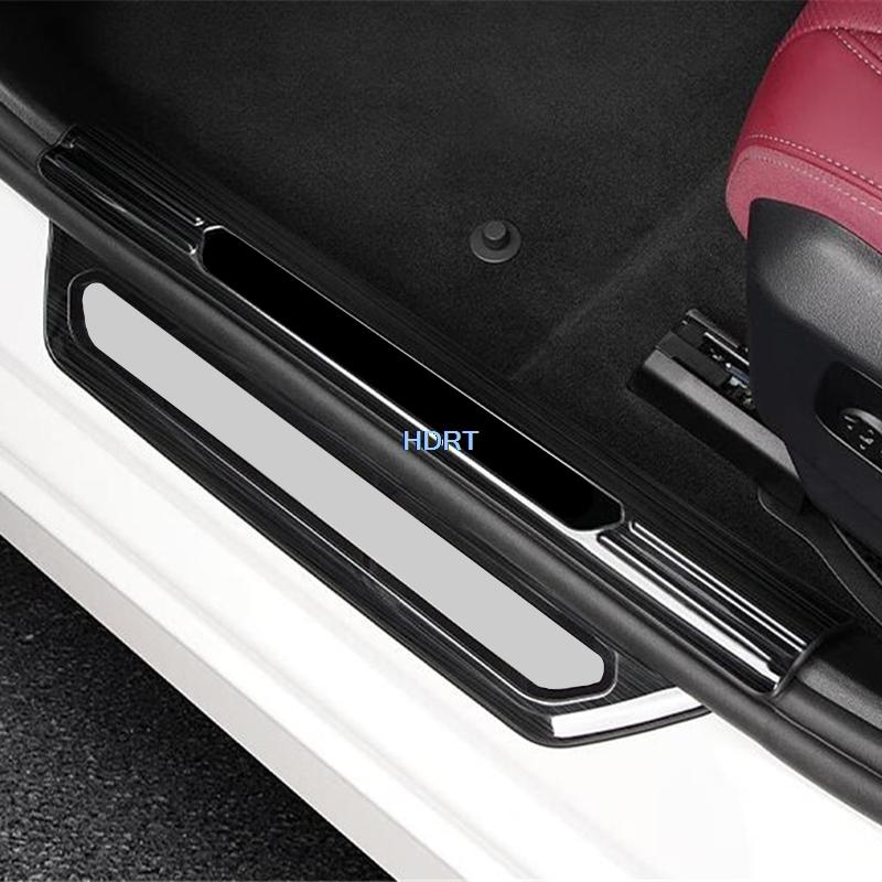 Accessories Door Sill Scuff Plate Cover Welcome Pedal Threshold Guard Protector Decoration Sticker For BMW 5 Series G60 2024 +