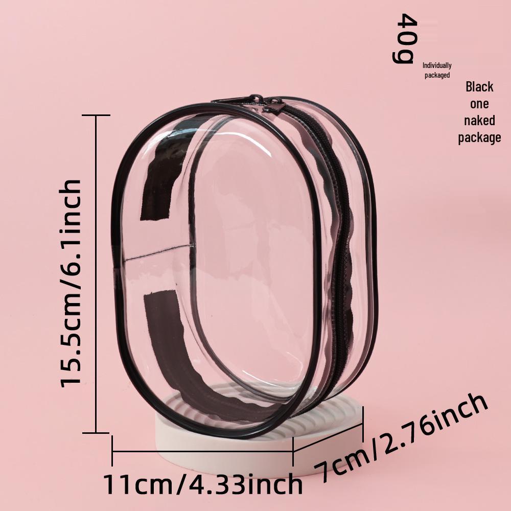 15CM Double Zipper Ita Bag: Durable Transparent Cotton Carrier for Doll Figurines