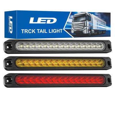 Luz de Tira Trasera de 15 LED para Coche y Camión, 12V-24V, Advertencia de Señal Estroboscópica