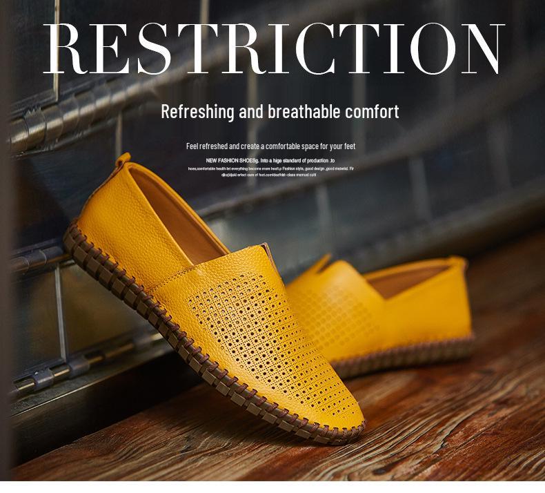 Zapatos Casuales de Cuero para Hombre, Slip-On, Talla Grande (Tallas 48-50)
