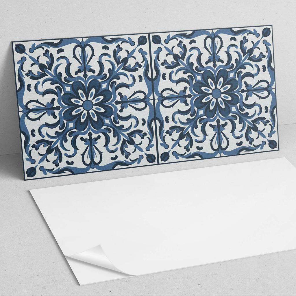 Naklejany Panel Pcv Z Motywem Idealny Do Przedpokoju 100X50 Cm Kwiatowy Wzór Z Ornamentami